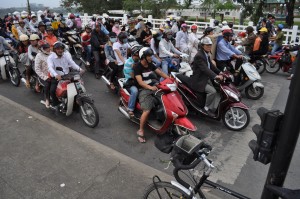 One of the pictures we laughed about this afternoon--all the motorcycles in Vietnam!