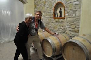Bob and Shirley--ready for the good stuff on the winery tour.