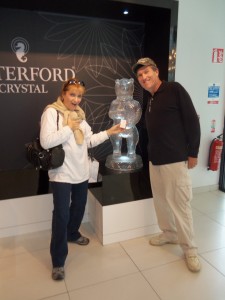At the Waterford Crystal showroom... this bear cost something like 35,000 euros, if I recall correctly. Don't break it!
