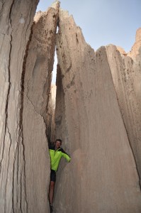 Dave exploring the "Cathedral Caves"