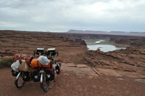 View of the Colorado River as it flows into Lake Powell.