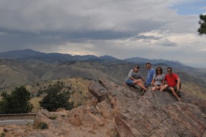 On the rocks at Lookout Mountain with Dave's oldest brother, Bob, and his wife Renee'