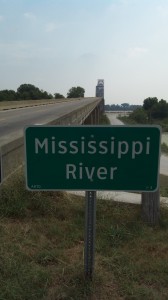 The bridge over the Mississippi... this crossing put us within 350 miles of home.