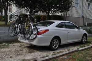 And bikes on the rack... all our driving around for visits felt... very fast. 