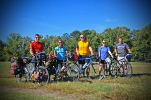 Our riding buddies (left to right): Dave, me, Stuart, Anna and Bob