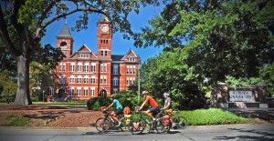 Rolling past Samford Hall as we went through downtown Auburn--beautiful!