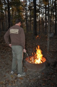 Dave, being the true Eagle scout that he is, LOVES building a good fire!
