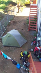 We literally camped right behind a motel in this small town in Costa Rica--with the owners' permission of course!