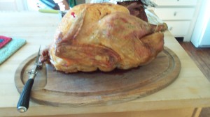 A fantastic turkey--not easy to find in other countries! Glad we could enjoy it at home. 