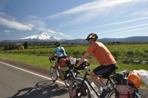 One more great shot where you can see the significant color distance. Dave's panniers were basically pink by the time we got back to the US.