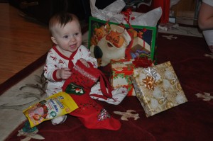 Baby's first Christmas... she was the star of the show, of course!