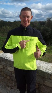 Dave, pictured shortly after our GoreTex purchase... exciting times!