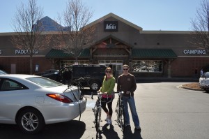 Here we are with our bright and shiny new Surly bikes at the Perimeter REI in Atlanta. 