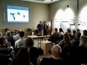 Our February REI presentation, with lots of eager travelers and cyclists in attendance.