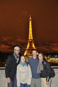 Here we are with Thomas and Estelle at the EIffel Tower. Now they are officially on the road!