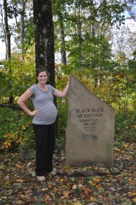 Seven months along, out for a hike on our baby moon. Yes, it did appear pretty obvious that I was pregnant at this point...